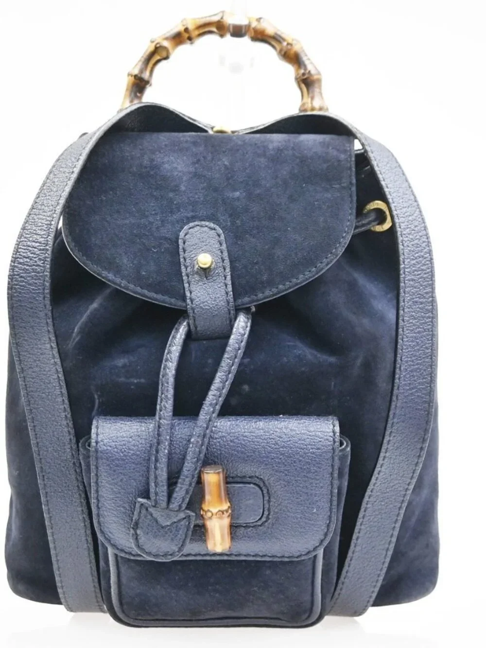 Gucci | Bags | Gucci Bamboo Logo 2way Back Pack Bag Suede  display picture 1